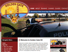 Tablet Screenshot of goldengatek9.com